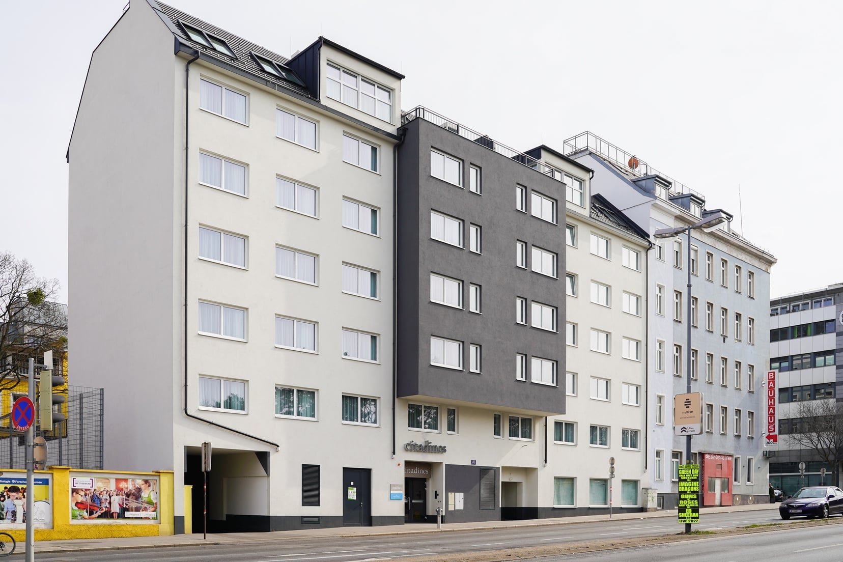 Fachada de nuestro apart hotel en Viena