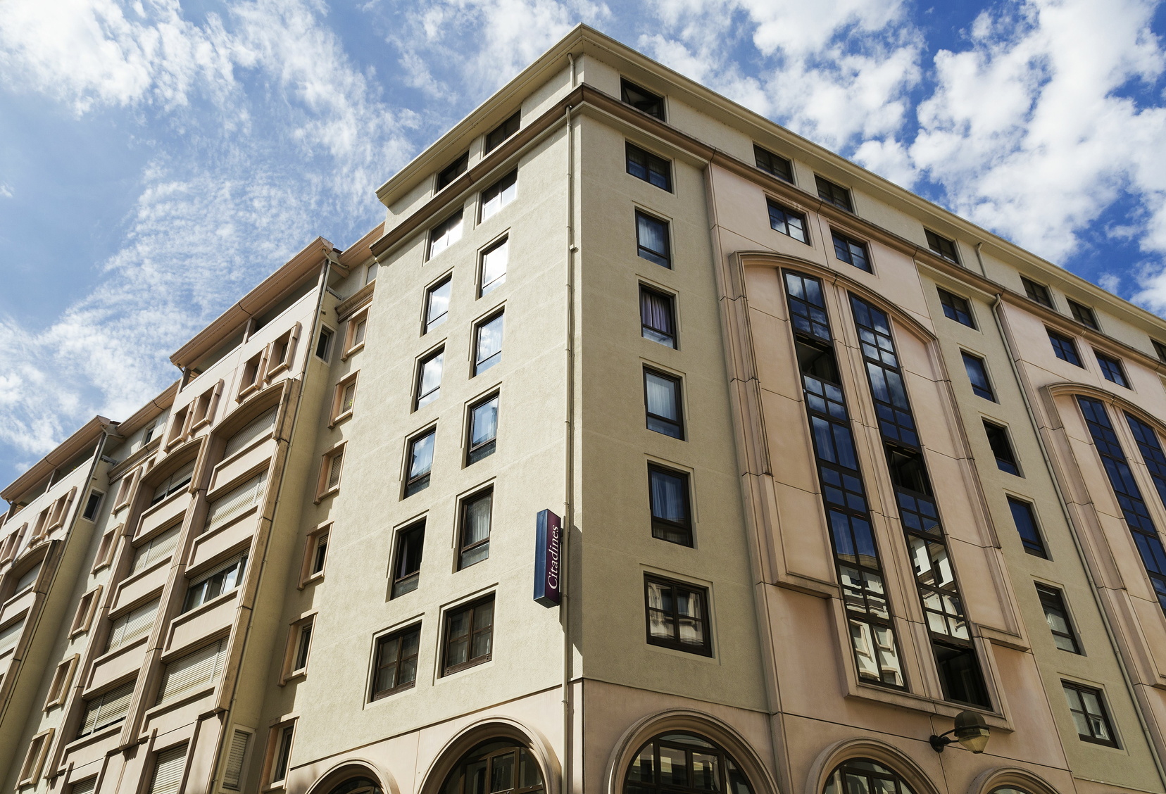 Façade de notre appart hotel à Lyon 2