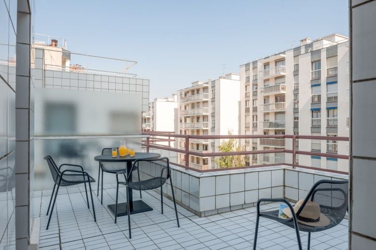 Balcony of a 1-Bedroom Classic, apart hotel Paris 13