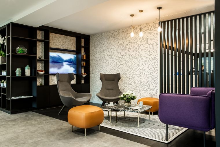 Lounge area of our apart hotel in Paris la Défense