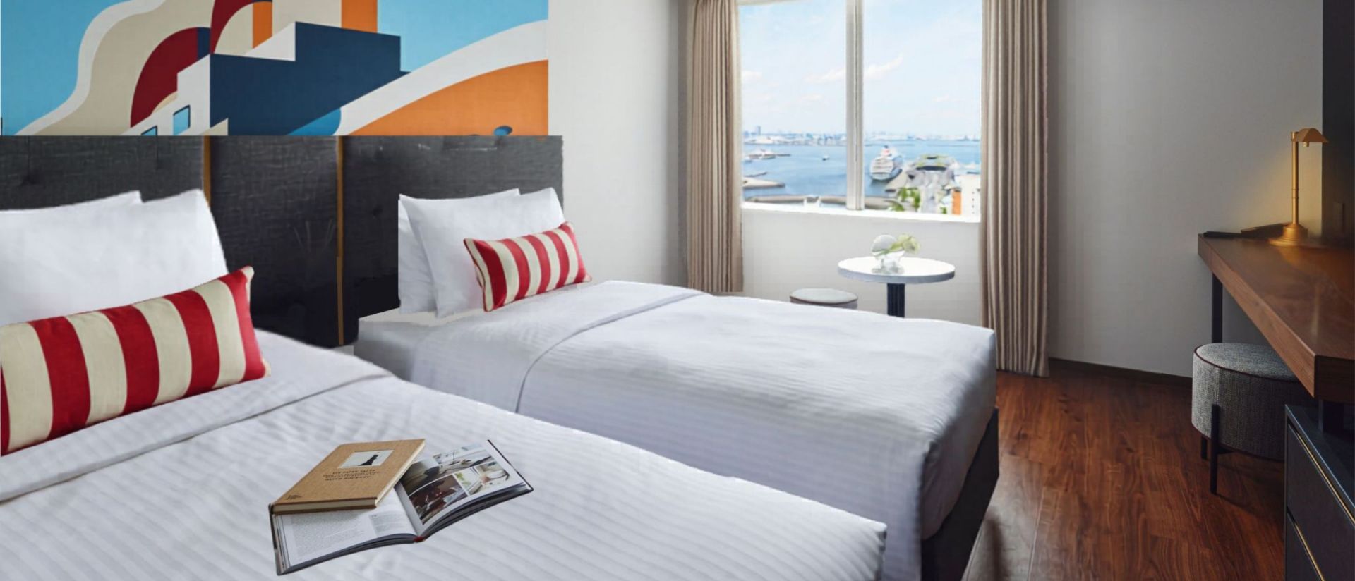 Studio Executive Twin with Bay View