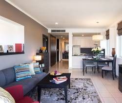 Homey Living & Dining Rooms of a Two-Bedroom Executive at Somerset Vientiane