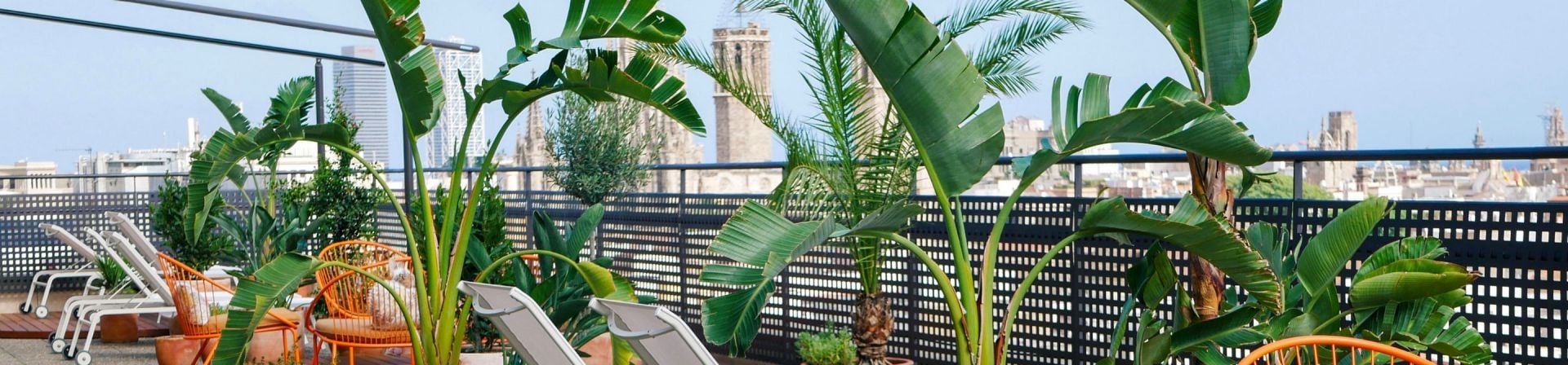Rooftop terrace at Citadines Ramblas Barcelona