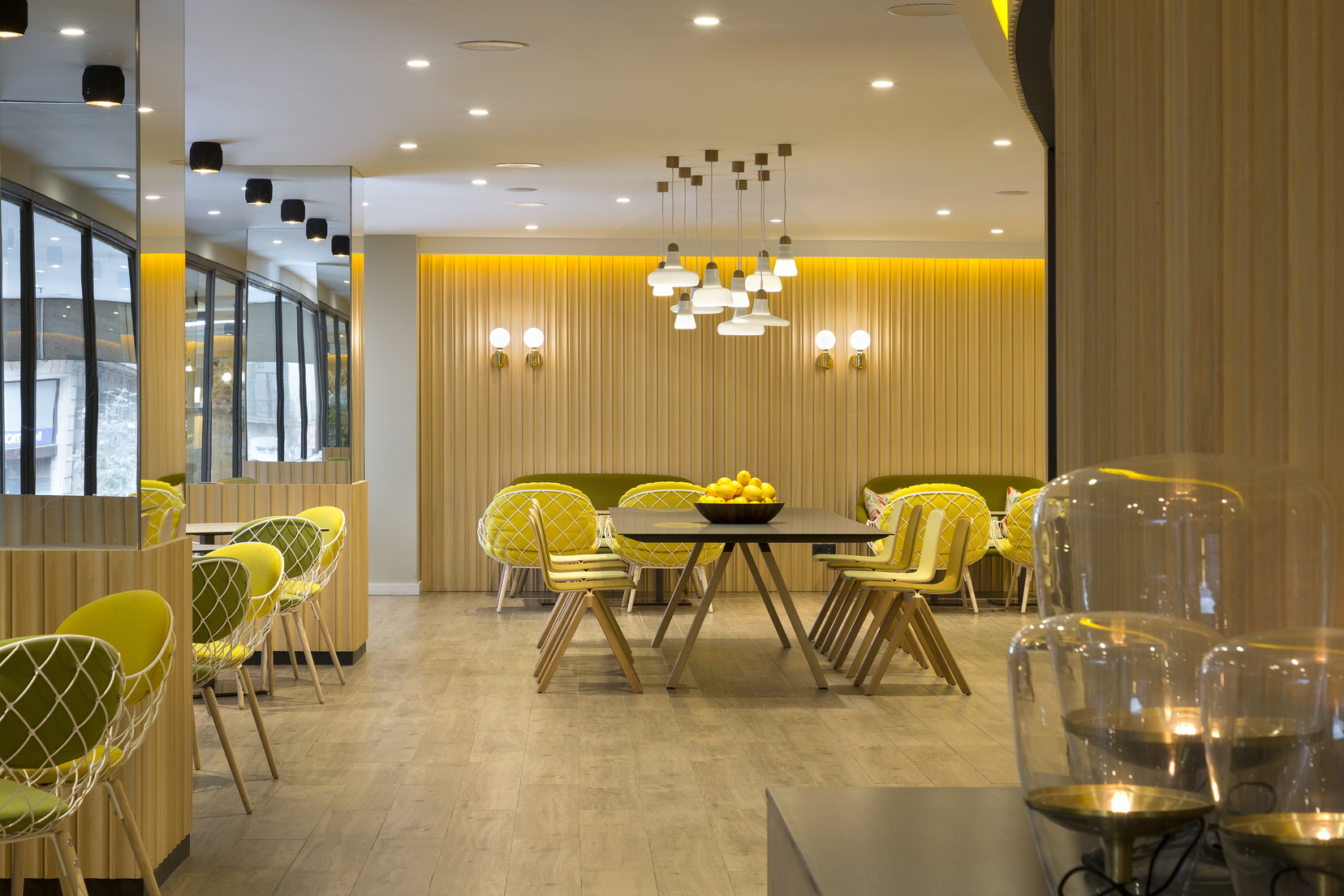 Entrance to the breakfast room of our apar thotel in Barcelona