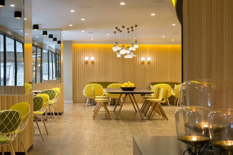 Entrance to the breakfast room of our apar thotel in Barcelona
