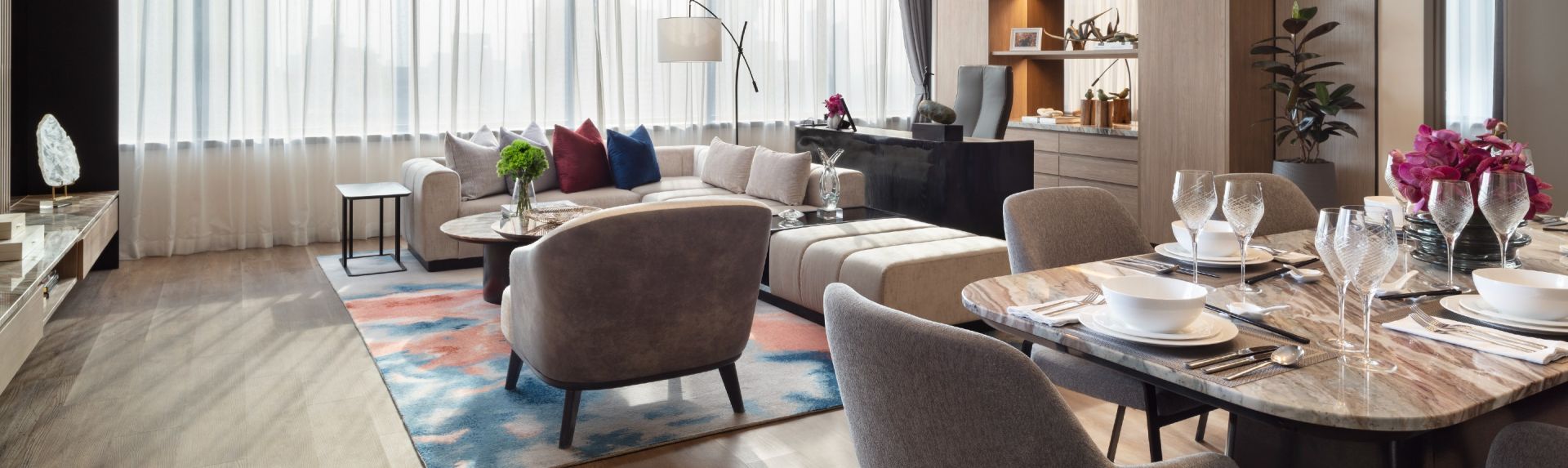 Ascott Embassy Sathorn Bangkok Apartments Living Room