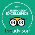 <strong>2019年TripAdvisorエクセレンス認証</strong></br>2019年TripAdvisorエクセレンス認証