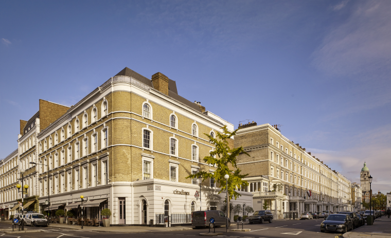 Facade of our apart hotel in London