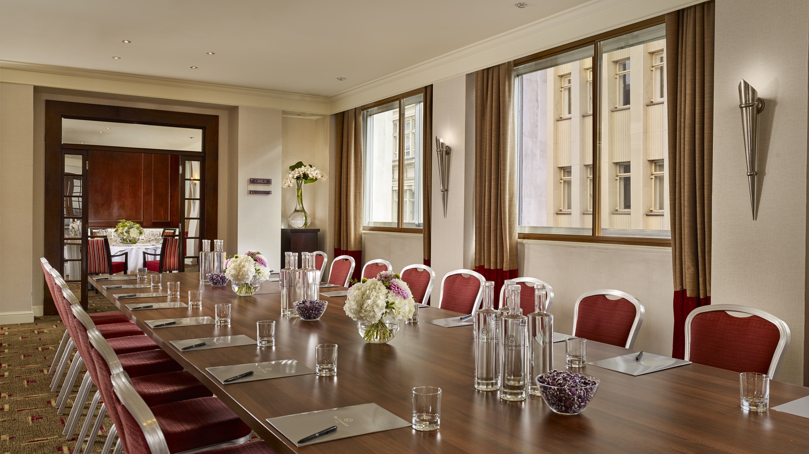Meeting room in boardroom configuration in our hotel in London 