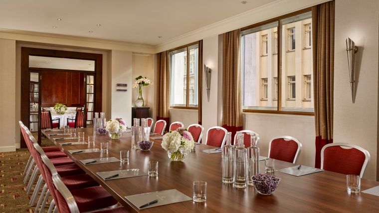 Meeting room in boardroom configuration in our hotel in London 