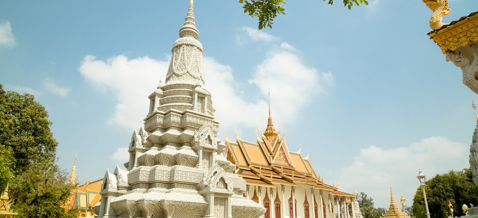 cambodia royal palace silver pagoda stupa