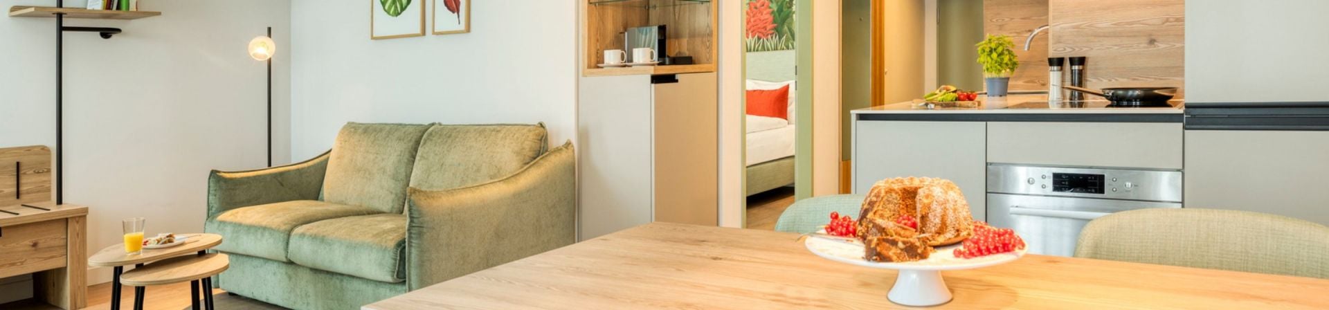 Room plan of a Studio at Citadines Danube Vienna