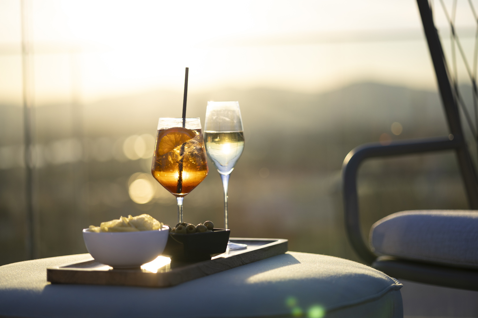 Aperitif with panoramic view of the city