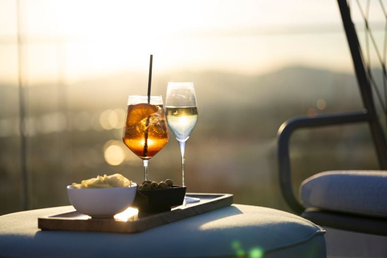Aperitif with panoramic view of the city