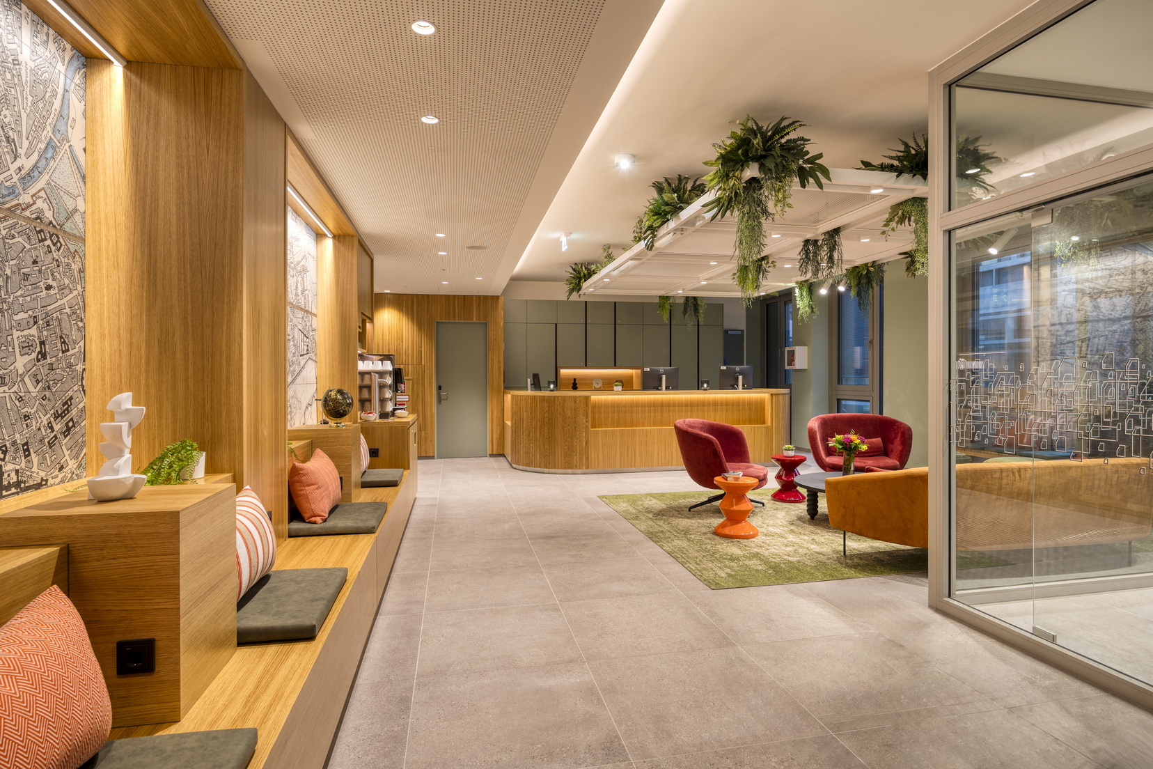 Lobby and its reception area