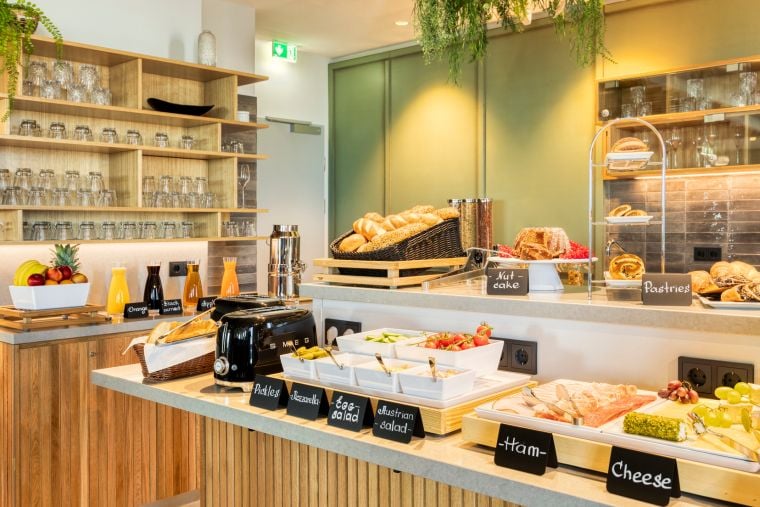 Continental breakfast buffet served 7 days a week