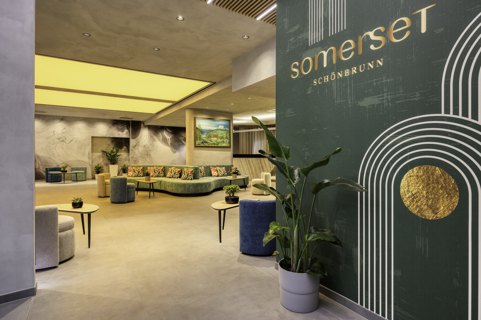 Reception and its lounge area