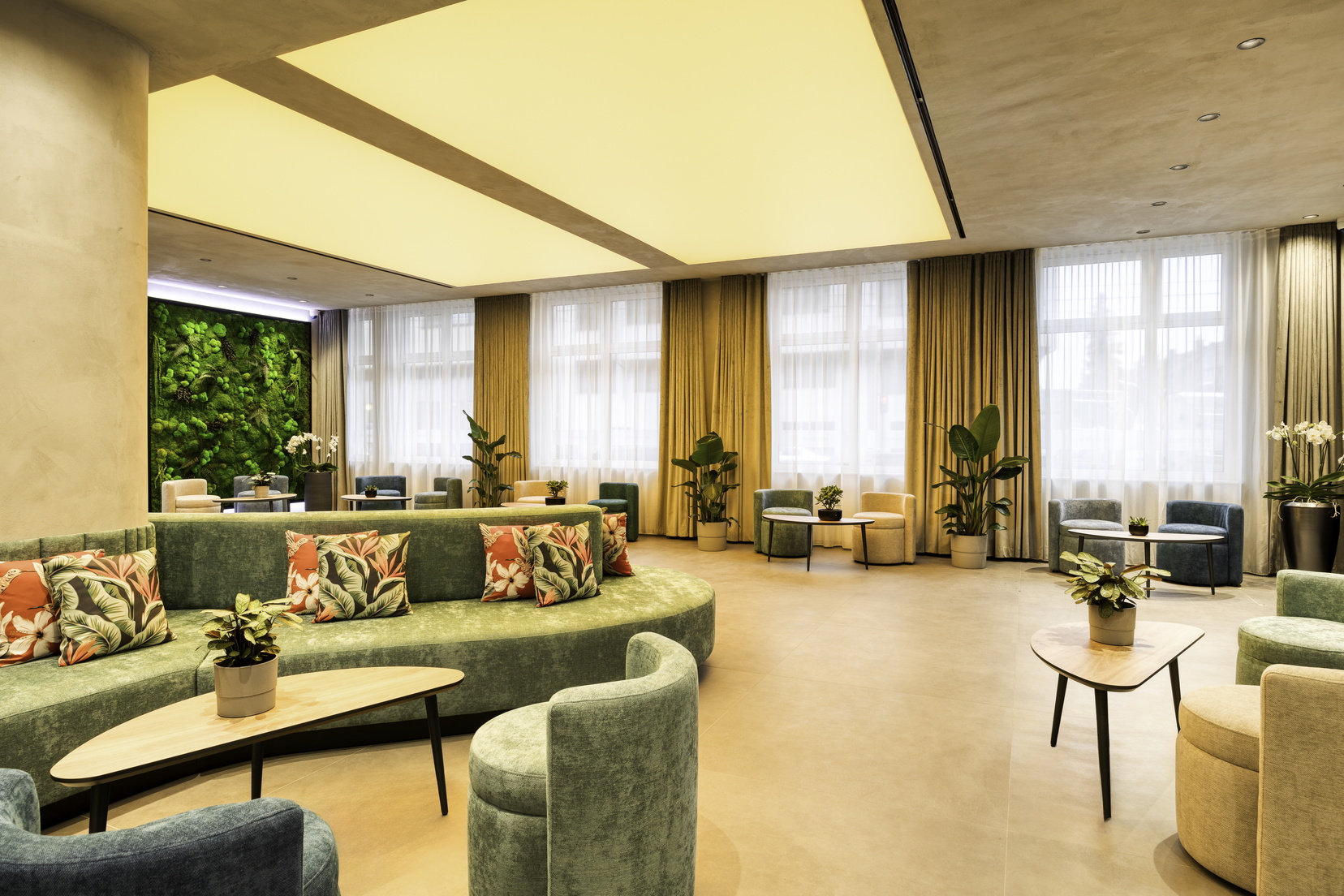 Reception and its lounge area
