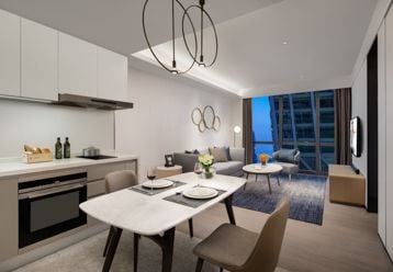 Apartment Types Ascott Raffles City Chongqing 1 BR DLX 358x248 New