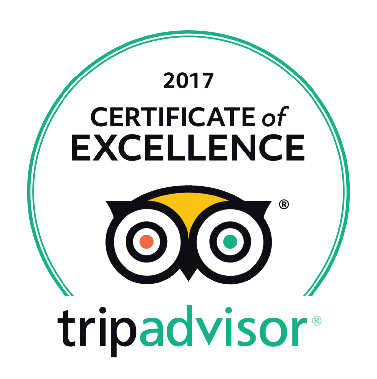 <strong>Certificate of Excellence 2017</strong></br><p><strong>TripAdvisor</strong></p>
