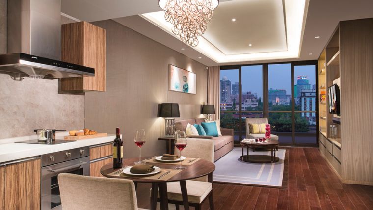 Apartment Types CN Shanghai AHSS 1BRMDlx DiningRm 2015 LR
