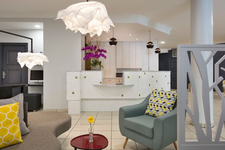 Reception and lounge area of our apart hotel in Paris 12