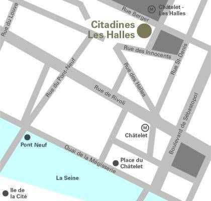 Les Halles Paris Map Location Map | Citadines Les Halles Paris | English
