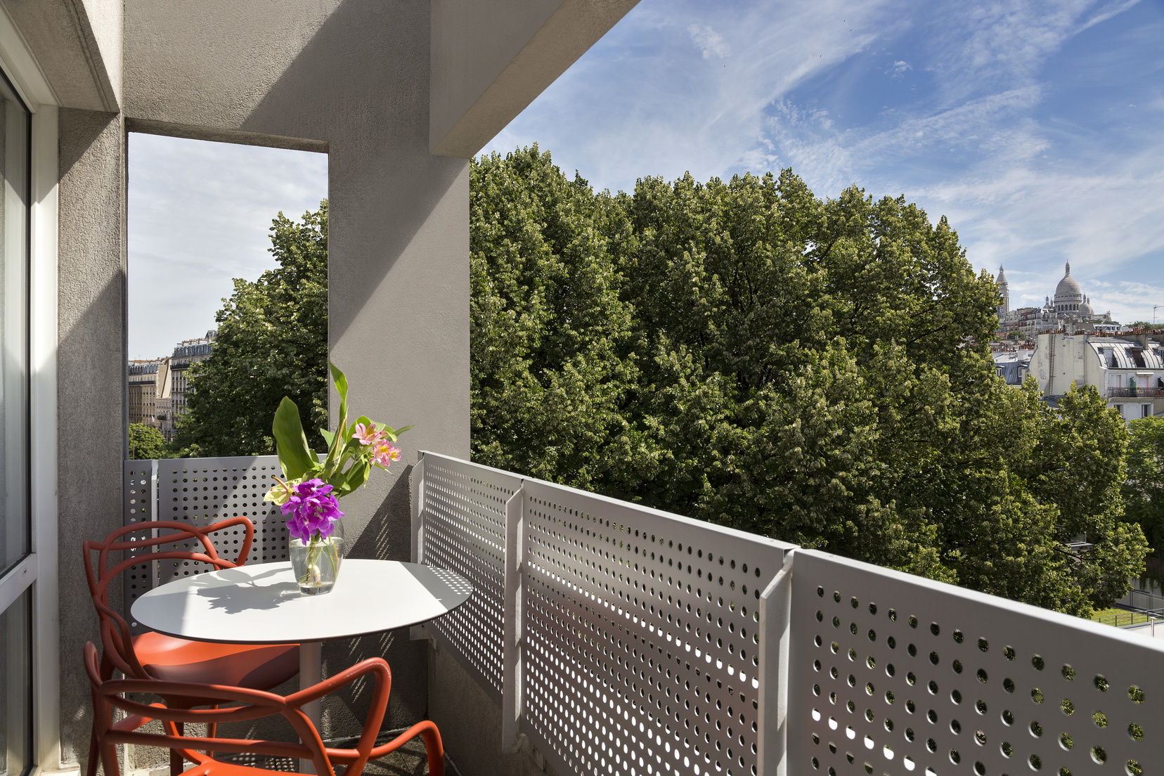 Terraza de un estudio con balcón o terraza, apart hotel Paris 18
