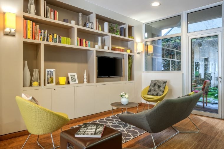 Lounge area of our apart hotel in Paris 14