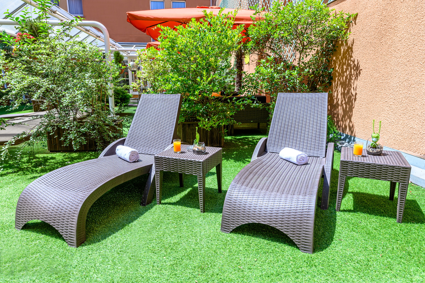 Jardin/Terrasse de notre appart hotel à Toulouse