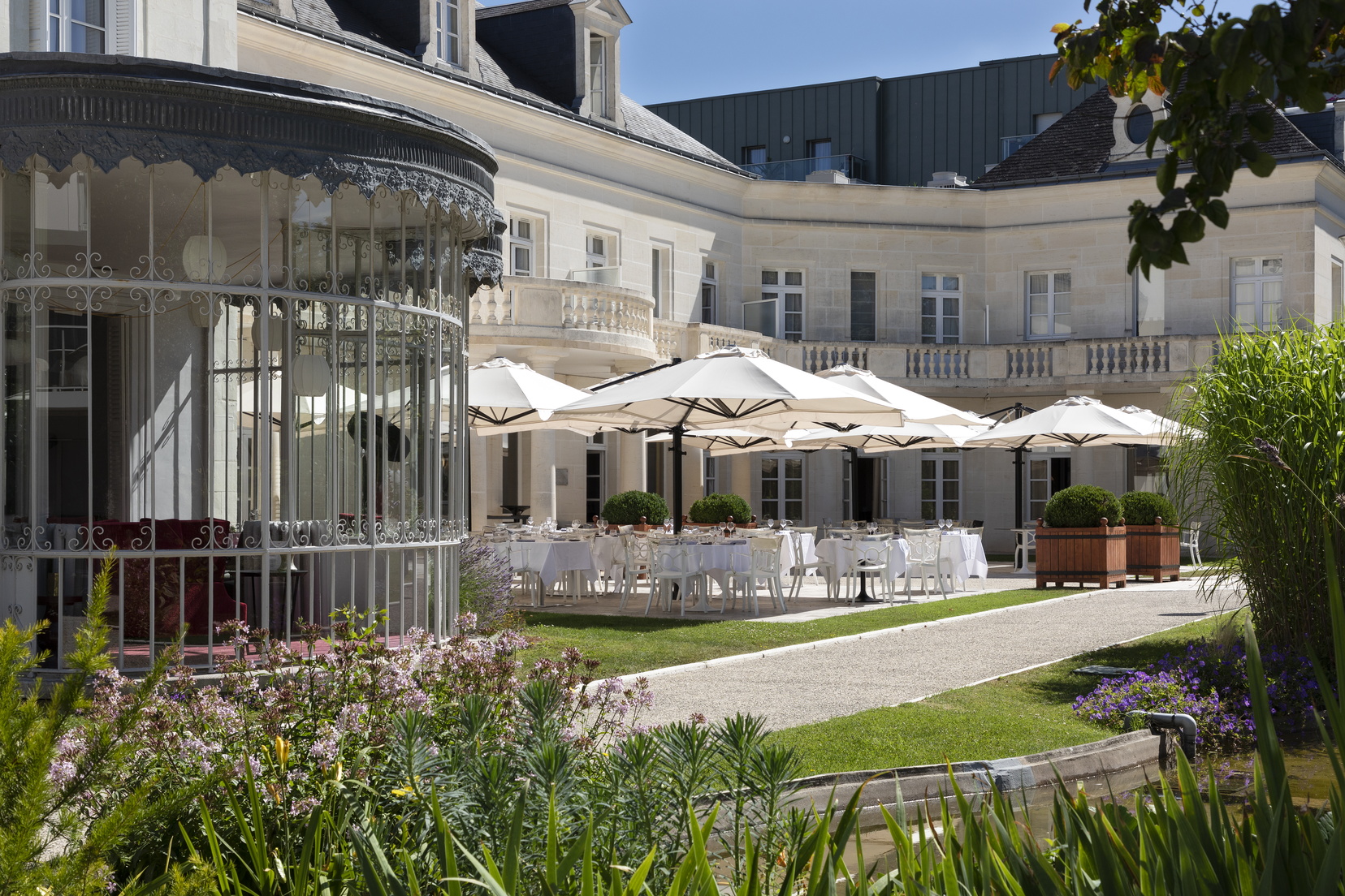 Terrasse de notre hôtel à Tours