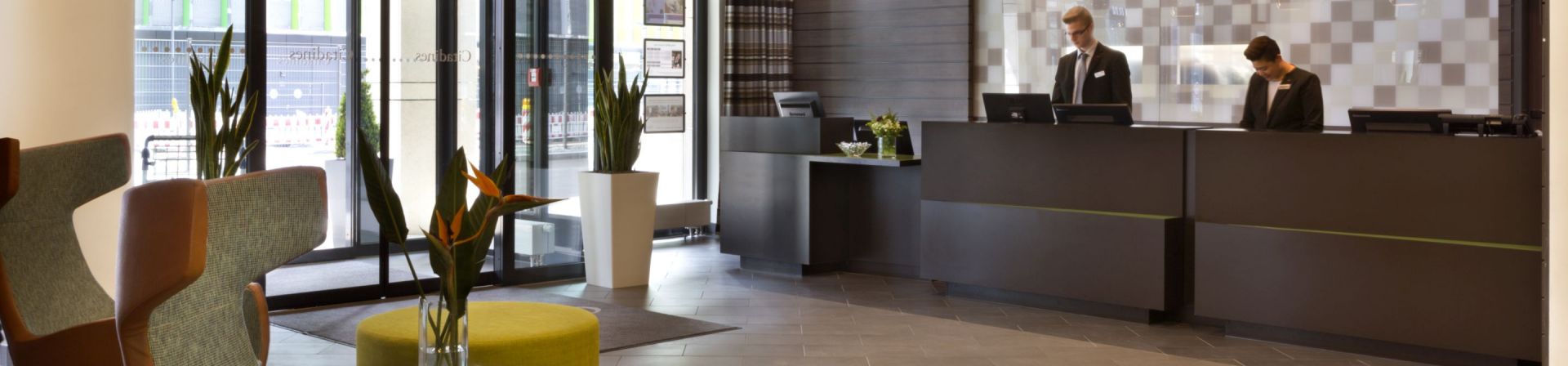 Lounge at apart hotel Citadines City Centre Frankfurt