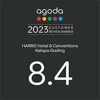 <strong>Agoda Gold Circle Award</strong></br><p>HARRIS Hotel &amp; Conventions Kelapa Gading, Jakarta Has been selected as a winner of The Agoda Customer Review Awards 2023 and Gold Circle Award Winner 2023. These achievements celebrate businesses that consistently deliver fantastic experiences to our guests around the globe.</p>