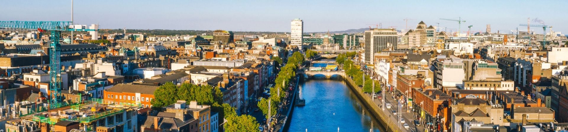 Vista aérea de Dublín en Irlanda