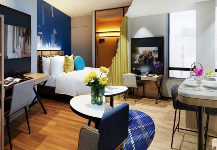 Stay Connected with Living Room 2 Beds​
