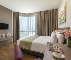 Well-Ventilated Master Bedroom of a One-Bedroom Premier at Somerset Medini Iskandar Puteri