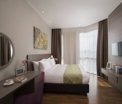 Cosy Master Bedroom of a Two-Bedroom Premier at Somerset Medini Iskandar Puteri