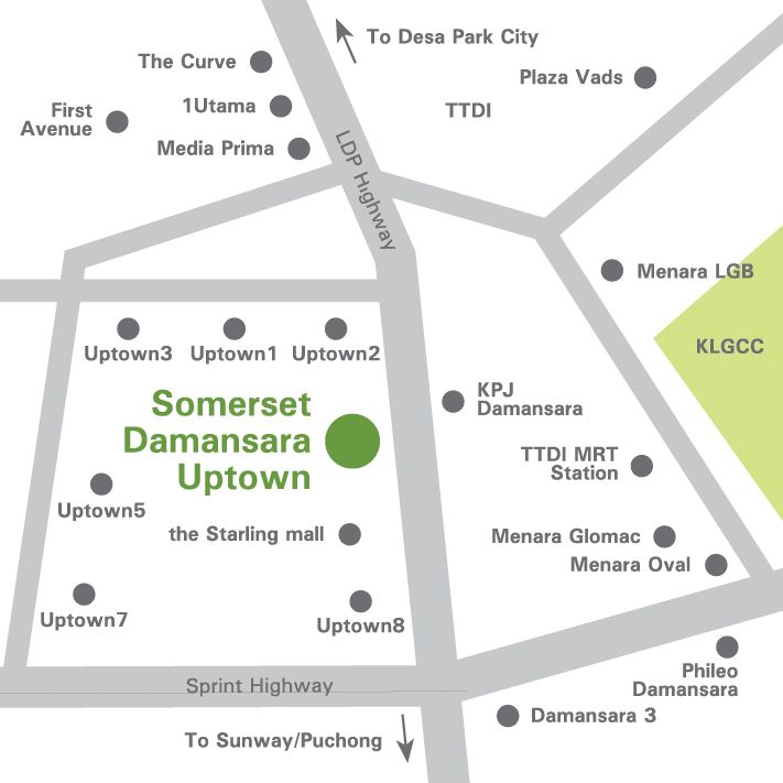 Location Map Somerset Damansara Uptown Petaling Jaya English