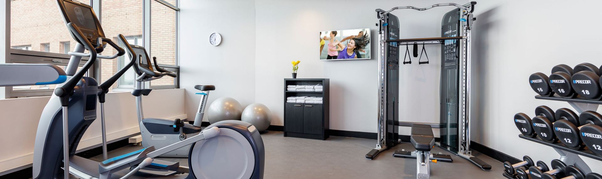 fitness room at apart hotel Citadines Sloterdijk Station Amsterdam