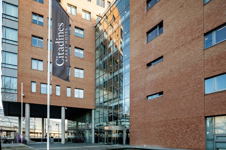 Fachada de nuestro apart hotel enAmsterdam
