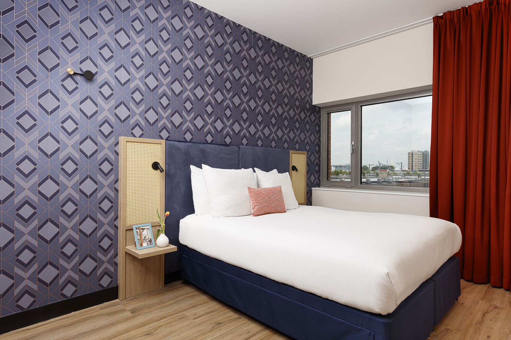 Habitación en un Apartamento de un dormitorio con cama doble, apart hotel Amsterdam
