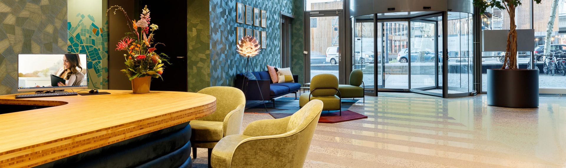 lobby at apart hotel Citadines Sloterdijk Station Amsterdam