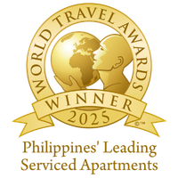 <strong>Philippines’ Leading Serviced Apartments 2025</strong></br>Recognized as the Philippines’ Leading Serviced Apartments 2025 by the World Travel Awards, highlighting the property’s excellence in hospitality, service, and serviced residence experience.