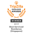 <strong>Best Serviced Residence in Singapore (2019)</strong></br><strong>TripZilla Excellence Award 2019 </strong>