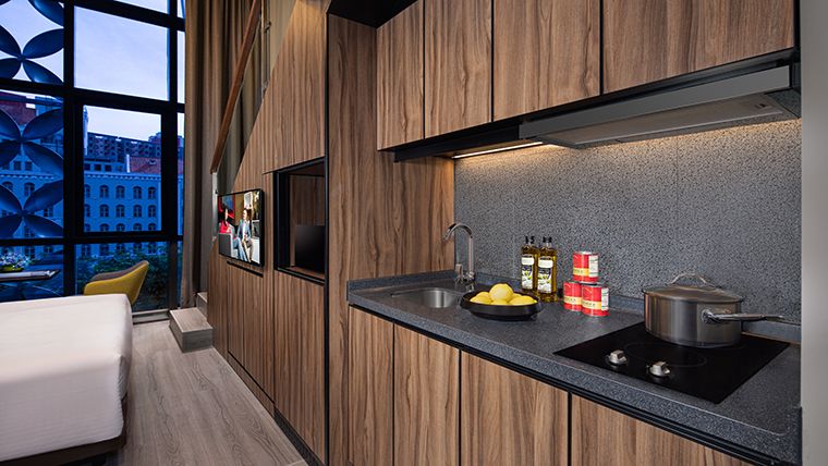 Apartment Types SR Singapore Cit Rochor One BR Dlx Loft Kitchen HR