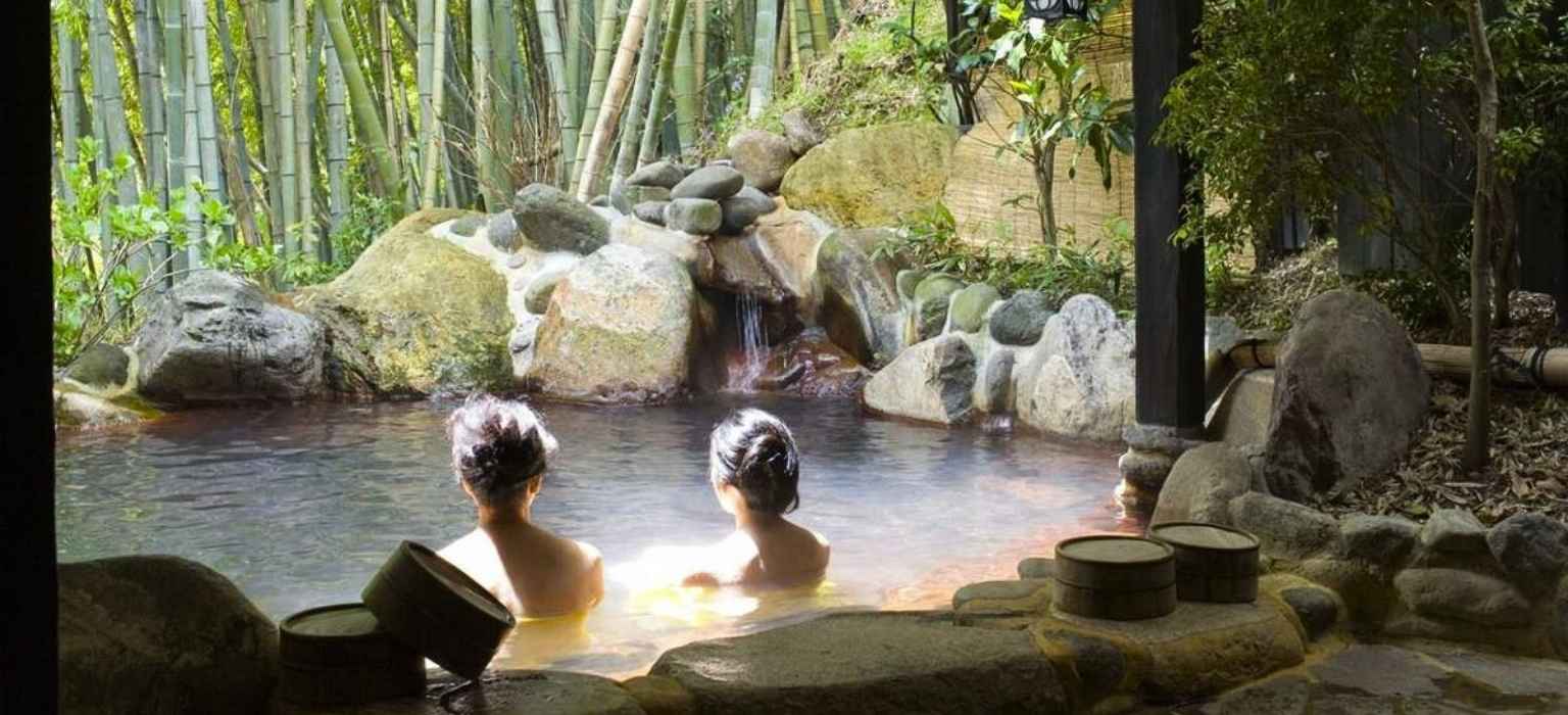 Natural mineral hot spring