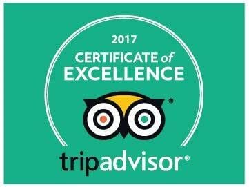 <strong>Certificate of Excellence 2017</strong></br><p>TripAdvisor </p>