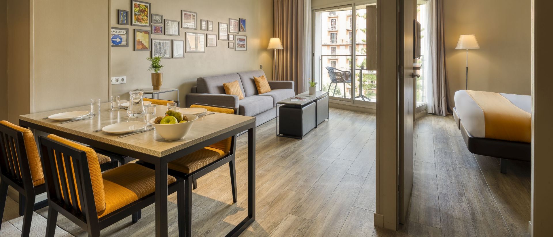 1 bedroom apartment at apart hotel Citadines Ramblas Barcelona
