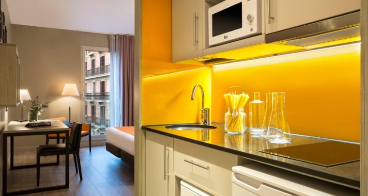 Citadines Las Ramblas Barcelona | Studio | Kitchen