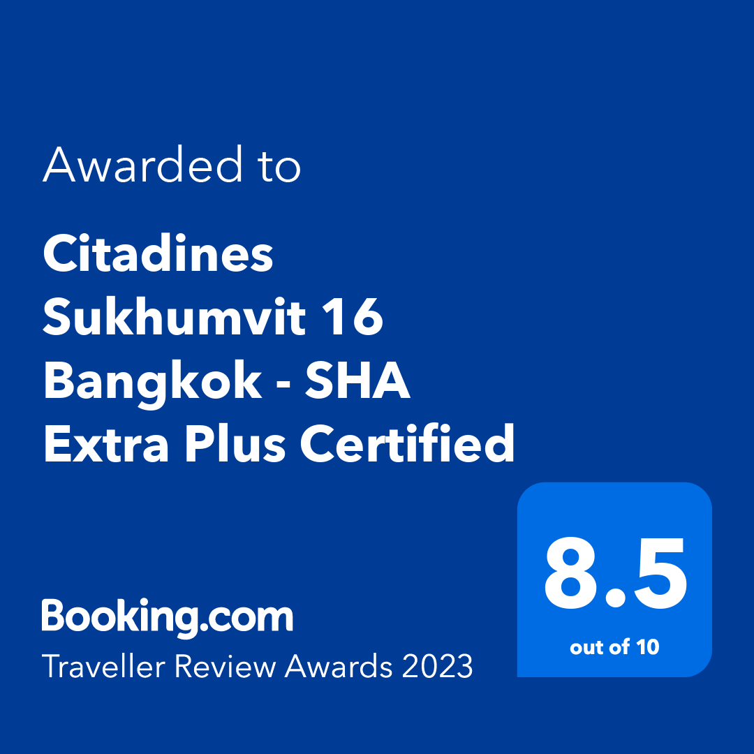 <strong>Traveller Review Awards 2023</strong></br>Citadines Sukhumvit 16 Bangkok has been awarded the Traveller Review Awards 2023 on Booking.com